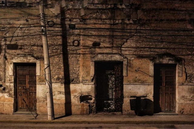 Una strada nella città Valladolid, Yucatan Messico